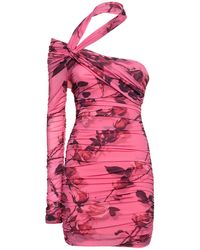 Blumarine - Rose Print Tech Jersey Mini Dress - Lyst