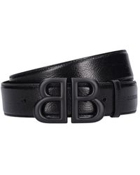 Balenciaga - Monaco Bb Leather Belt - Lyst