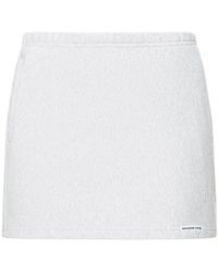 Alexander Wang - Cotton Mini Skirt W/ Elasticated Band - Lyst