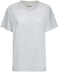 Maison Margiela - T-shirt en jersey de coton à logo - Lyst