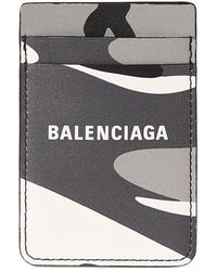 Balenciaga - Everyday Camo Leather Magnet Card Holder - Lyst