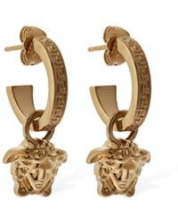 Versace - Medusa Charm Greek Motif Drop Earrings - Lyst