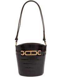Tom Ford - Donna Borsa A Secchiello Stampa Coccodrillo Lucida - Lyst