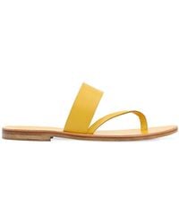 Álvaro 10mm Leather Thong Sandals - Yellow