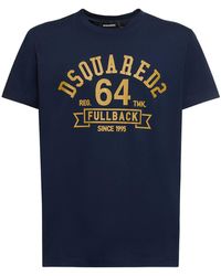 DSquared² - T-shirt Aus Baumwolljersey Mit College-druck - Lyst