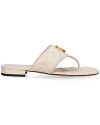 Gucci - 15mm Double G Leather Thong Sandals - Lyst