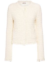 Moncler - Padded Cotton Blend Down Cardigan - Lyst