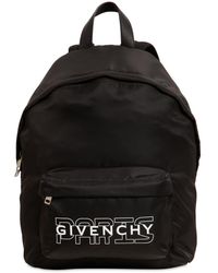 Givenchy Rucksack Aus Nylon Mit Logo - Schwarz