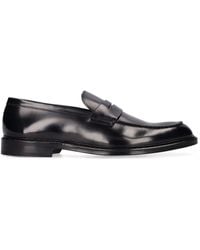 Doucal's - Penny Moc Leather Loafers - Lyst
