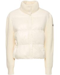 Moncler - Wool & Nylon Down Cardigan Jacket - Lyst