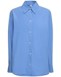 Totême - Kimono Sleeve Cotton Poplin Shirt - Lyst