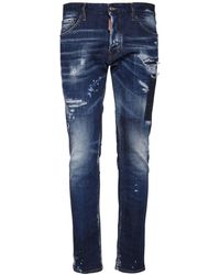 DSquared² 16cm Jeans Aus Denim icon Forever Combat in Blau für Herren Herren Bekleidung Jeans Jeans mit Gerader Passform 