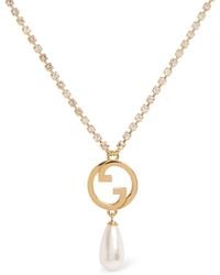 Gucci - Blondie Embellished Brass Necklace - Lyst