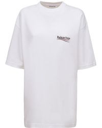 Balenciaga - Camiseta Oversize De Jersey Con Logo - Lyst
