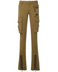 DSquared² - Low Waist Flared Cotton Cargo Pants - Lyst