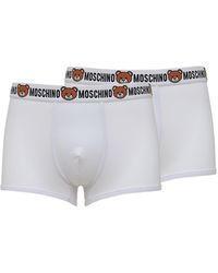Moschino Baumwolle Slip mit Teddy-Ketten-Print in Weiß für Herren Herren Bekleidung Unterwäsche 