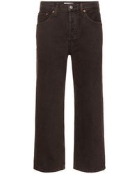 RE/DONE - Loose Cropped Cotton Jeans - Lyst