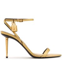 Tom Ford - ゴールド パドロック ヒールサンダル - Lyst