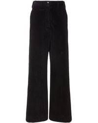 Etro - Corduroy Cotton Mid Rise Wide Pants - Lyst