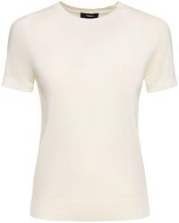 Theory - Basic-t-shirt Aus Wollmischung - Lyst