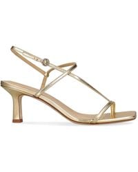 Aeyde - 65mm Elise Laminated Leather Sandals - Lyst
