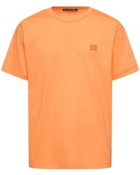 Acne Studios - T-shirt nace face in cotone / patch - Lyst