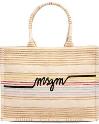 MSGM - Medium Canvas Tote Bag - Lyst