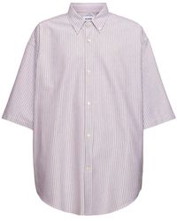 Hed Mayner - Pinstriped Heavy Cotton Shirt - Lyst