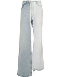 Balenciaga - Fifty-fifty Patchwork Denim Jeans - Lyst