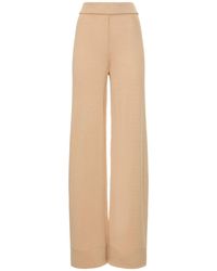 Ermanno Scervino - Ribbed Cotton Jersey High Rise Pants - Lyst