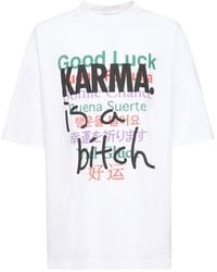 Vetements - Good Luck Karma Printed Cotton T-Shirt - Lyst