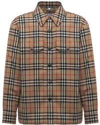 Burberry - Giacca calmore in lana check - Lyst