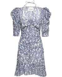 Isabel Marant - Robe courte froncée à fleurs - Lyst