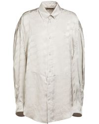 Balenciaga - Bb Monogram Jacquard Viscose Shirt - Lyst