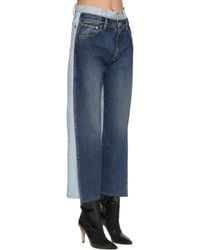 Maison Margiela Two Tone Wide Leg Jean - Blau
