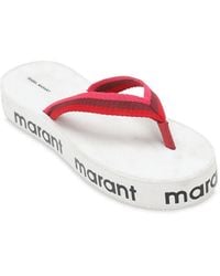 Isabel Marant 30mm Tae Flip Flop Sandals - Red