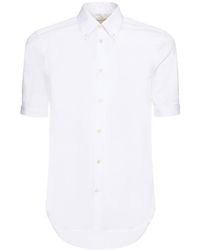 Alexander McQueen - Cotton Blend Short Sleeve Shirt - Lyst