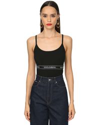 Dolce & Gabbana Топ Из Хлопкового Джерси - Черный