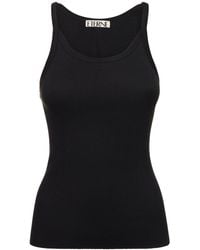 ÉTERNE - Ribbed Cotton Tank Top - Lyst