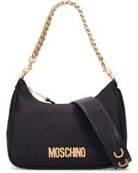 Moschino - Lettering Logo-plaque Curved Shell Shoulder Bag - Lyst