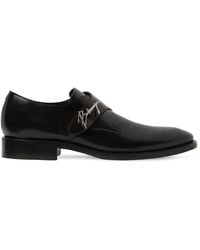 Balenciaga Scarpe Slip-On In Pelle Con Logo In Metallo - Nero