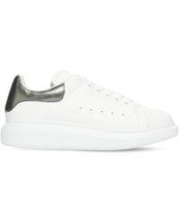 Alexander McQueen 45mm Hohe Ledersneakers Mit Metalldetail - Weiß