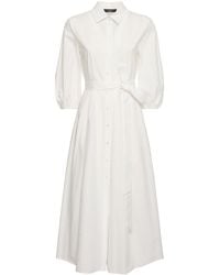 Weekend by Maxmara - Kentia Poplin Belt Midi Shirt Dress - Lyst