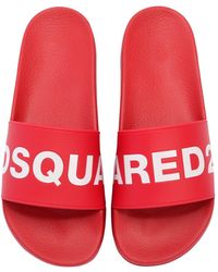 DSquared² Sandalen Aus Gummi Mit Logo - Rot