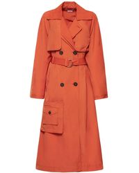 Orange Raincoats and trench coats for Women | Lyst