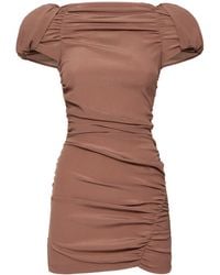 Magda Butrym - Draped Silk Mini Dress - Lyst