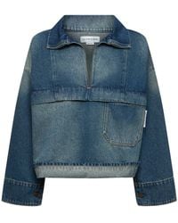 Victoria Beckham - Camisa oversize de denim de algodón - Lyst