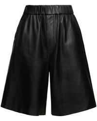 Ami Paris - Adc Leather Shorts - Lyst