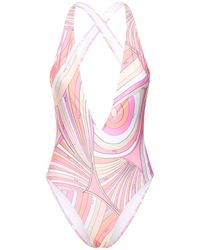 Emilio Pucci - Iride Printed Lycra One Piece Swimsuit - Lyst