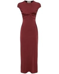 TOVE - Mali Draped Viscose Jersey Long Dress - Lyst